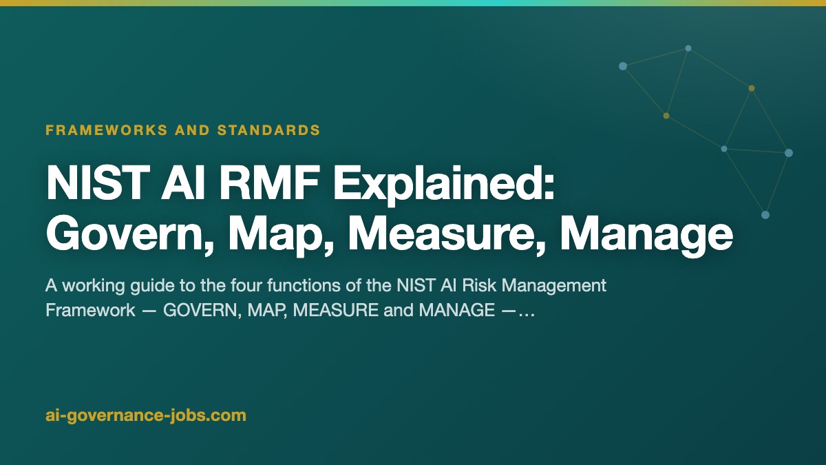 NIST AI RMF Explained: Govern, Map, Measure, Manage